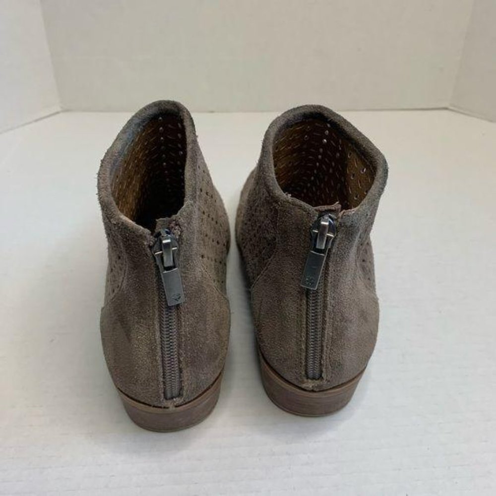 Lucky Brand Bergyn Taupe Suede Perforated Booties - Picture 5 of 14